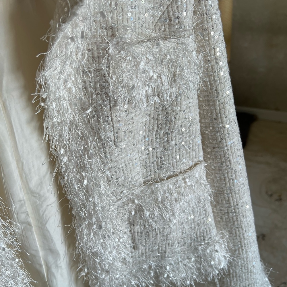 Chic sequin textured evening jacket - image 6